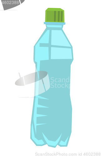 Image of Plastic bottle of water vector illustration.