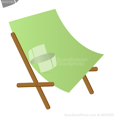 Image of Beach chaise longue vector cartoon illustration.