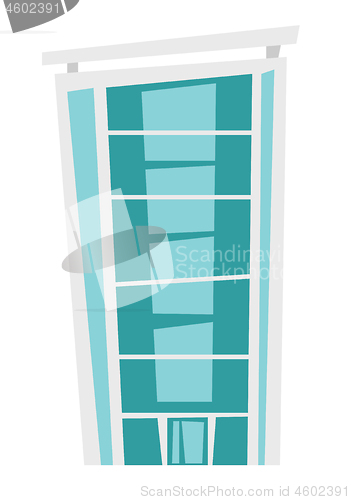 Image of Business skyscraper vector cartoon illustration.