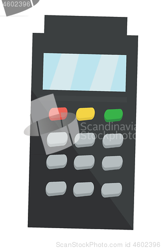 Image of Credit card terminal vector cartoon illustration.