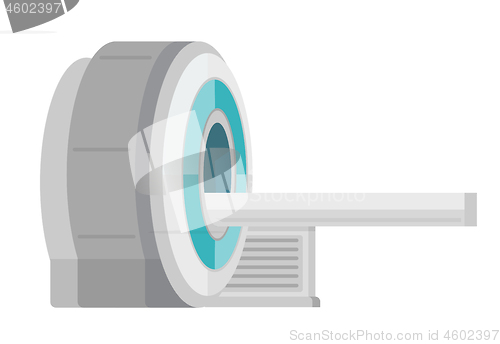 Image of MRI scanner machine vector cartoon illustration.