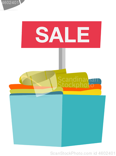Image of Sale at clothing store vector cartoon illustration