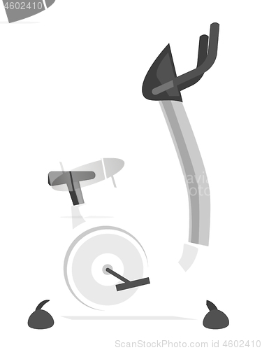Image of Stationary exercise bicycle vector illustration.
