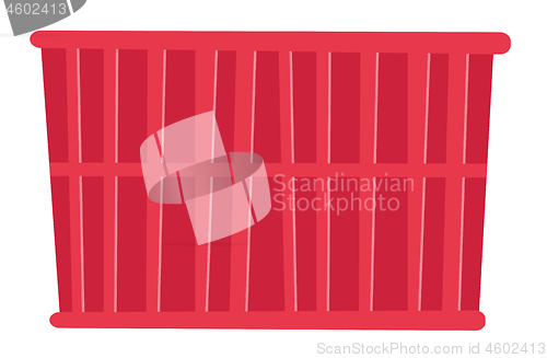 Image of Red cargo container vector cartoon illustration.