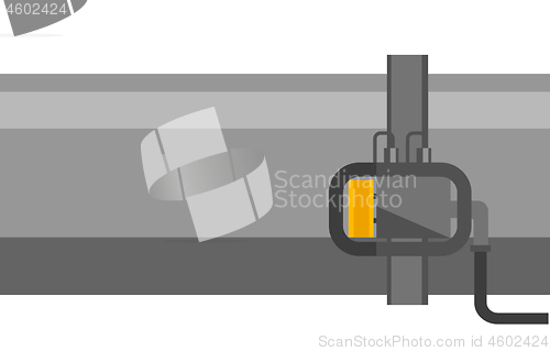 Image of Industrial pipeline vector cartoon illustration.