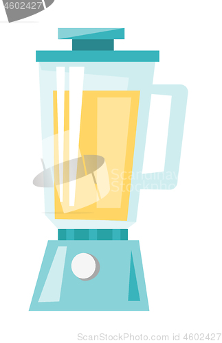 Image of Whey protein shake in a blender vector cartoon.