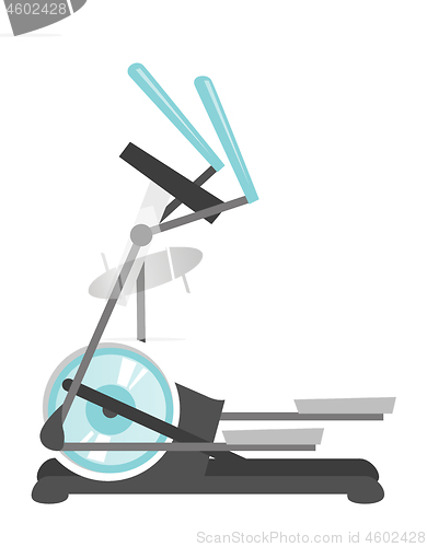 Image of Elliptical cross trainer machine vector cartoon.