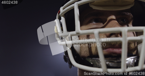 Image of Closeup Portrait Of American Football Player