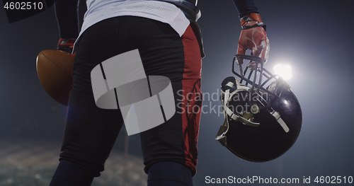 Image of Portrait Of Focused American Football Player