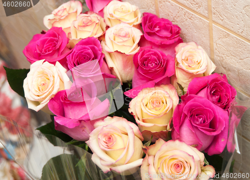 Image of Pink faded roses bouquet