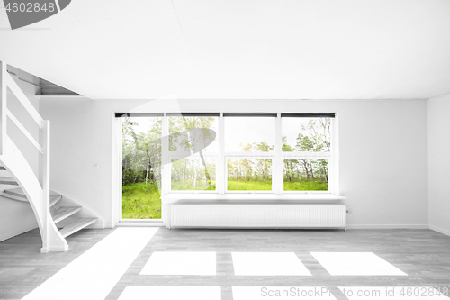 Image of Bright living room with a view to a green garden