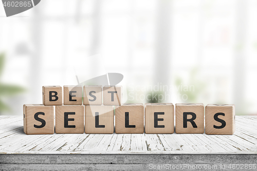 Image of Best sellers sign on a wooden desk