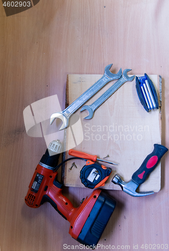 Image of set of hand working tools