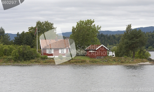 Image of Small cottage on a small island