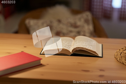 Image of Book in a table in a room