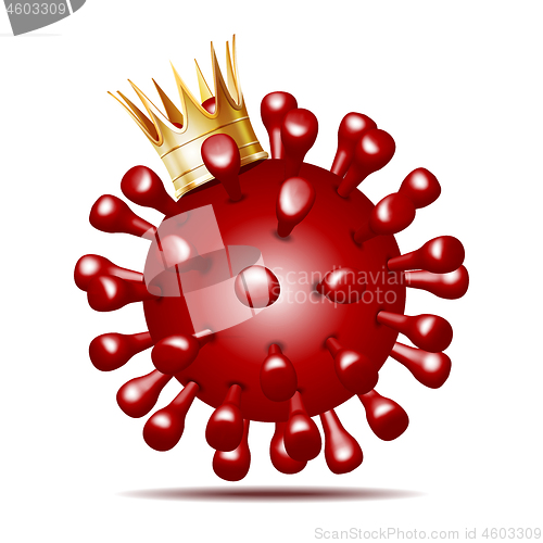 Image of Virus wearing a crown, 2019-nCov novel coronavirus concept