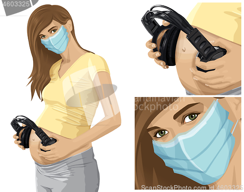 Image of Woman with mask on her face