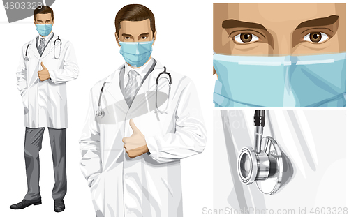 Image of Vector Doctor With Stethoscope