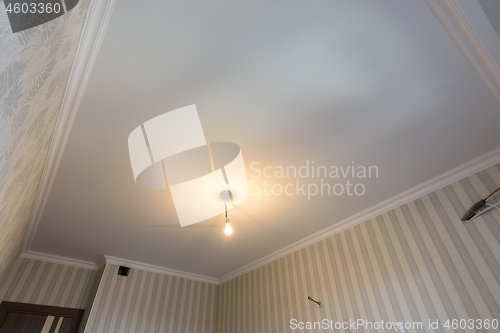 Image of Plastered lined ceilings in the kitchen after renovation