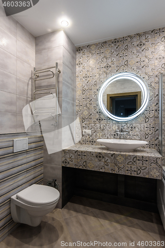 Image of The interior of a beautiful modern dressing room
