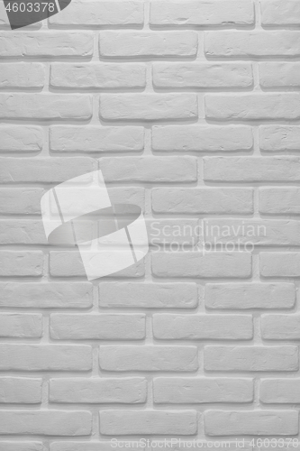 Image of Decorative wall decoration in the form of white painted bricks