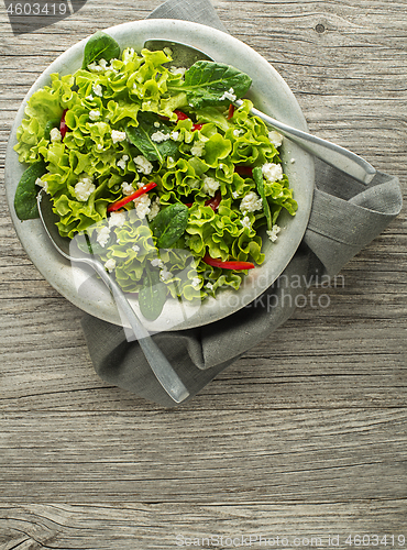 Image of Green salad cheese
