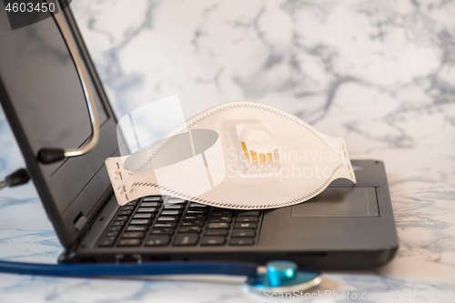 Image of Stethoscope and notebook