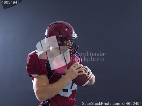 Image of american football player throwing ball