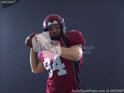 Image of american football player throwing ball