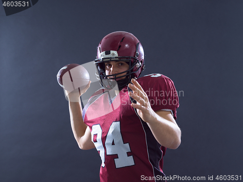 Image of american football player throwing ball