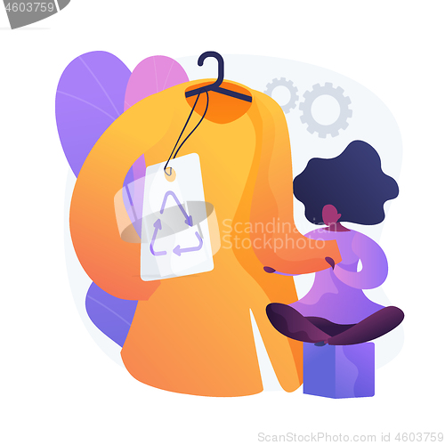 Image of Eco friendly clothing brand vector concept metaphor.