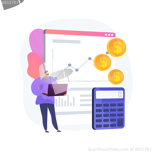 Image of Business accounting vector concept metaphor.