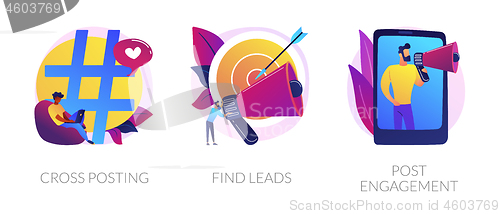 Image of Smm tools vector concept metaphors.