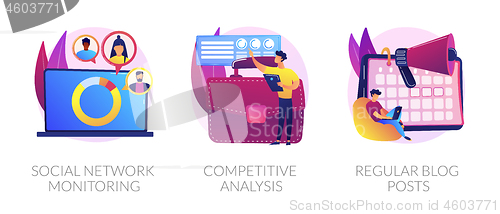 Image of SEO services vector concept metaphors.