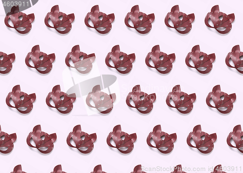 Image of Sexual leather cat mask pattern.