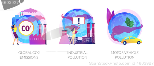 Image of Polluting energy vector concept metaphors