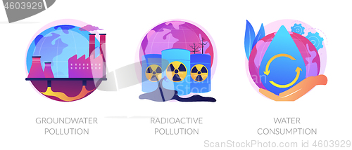 Image of Water pollution vector concept metaphors