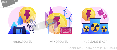 Image of Renewable energy vector concept metaphors.