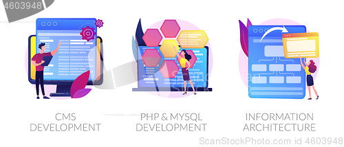 Image of Backend Development vector concept metaphors.