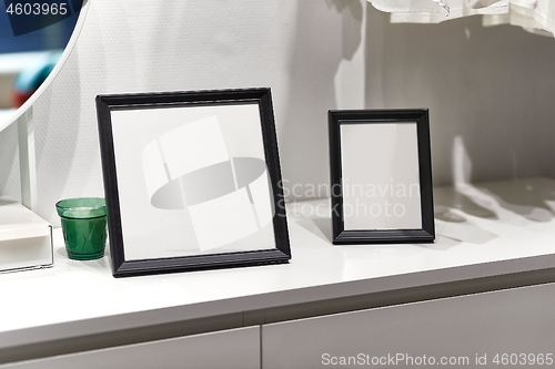 Image of Empty picture frames in a home interior