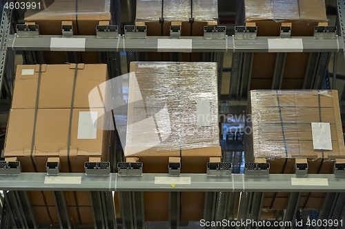 Image of Warehouse with stocked shelves