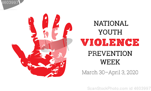 Image of National Youth Violence Prevention Week. Vector illustration on white