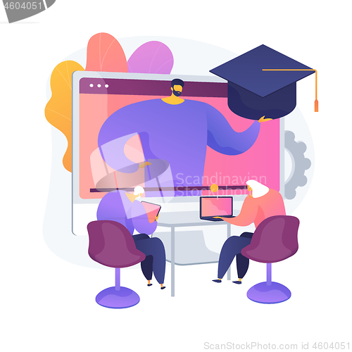 Image of Education for older people vector concept metaphor