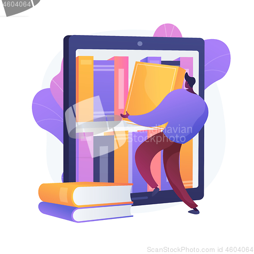 Image of Ebooks collection vector concept metaphor.