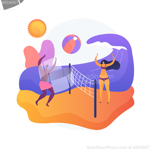 Image of Summer beach activities vector concept metaphor