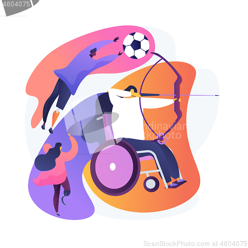 Image of Disabled sports vector concept metaphor