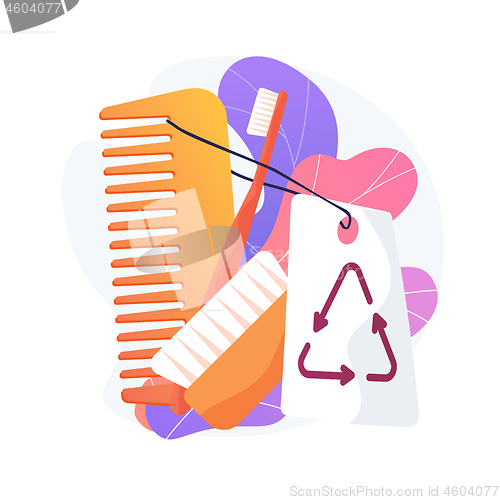 Image of Plastic free hygiene products vector concept metaphor.