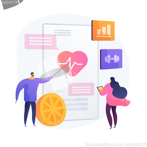 Image of Cardio exercising and healthy lifestyle vector concept metaphor.