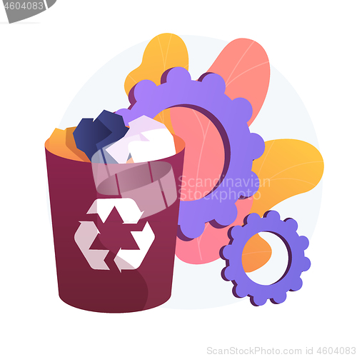 Image of Paper waste bin vector concept metaphor.