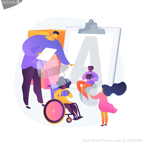 Image of Education for disabled children vector concept metaphor